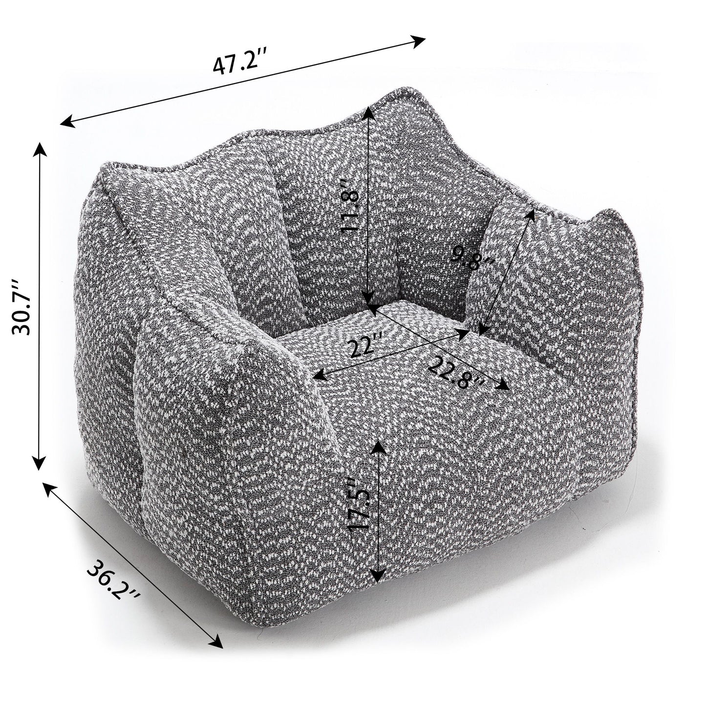 Comfortable Chenille Sofa Chairs With Highly Resilient Foam For Living Rooms And Bedrooms