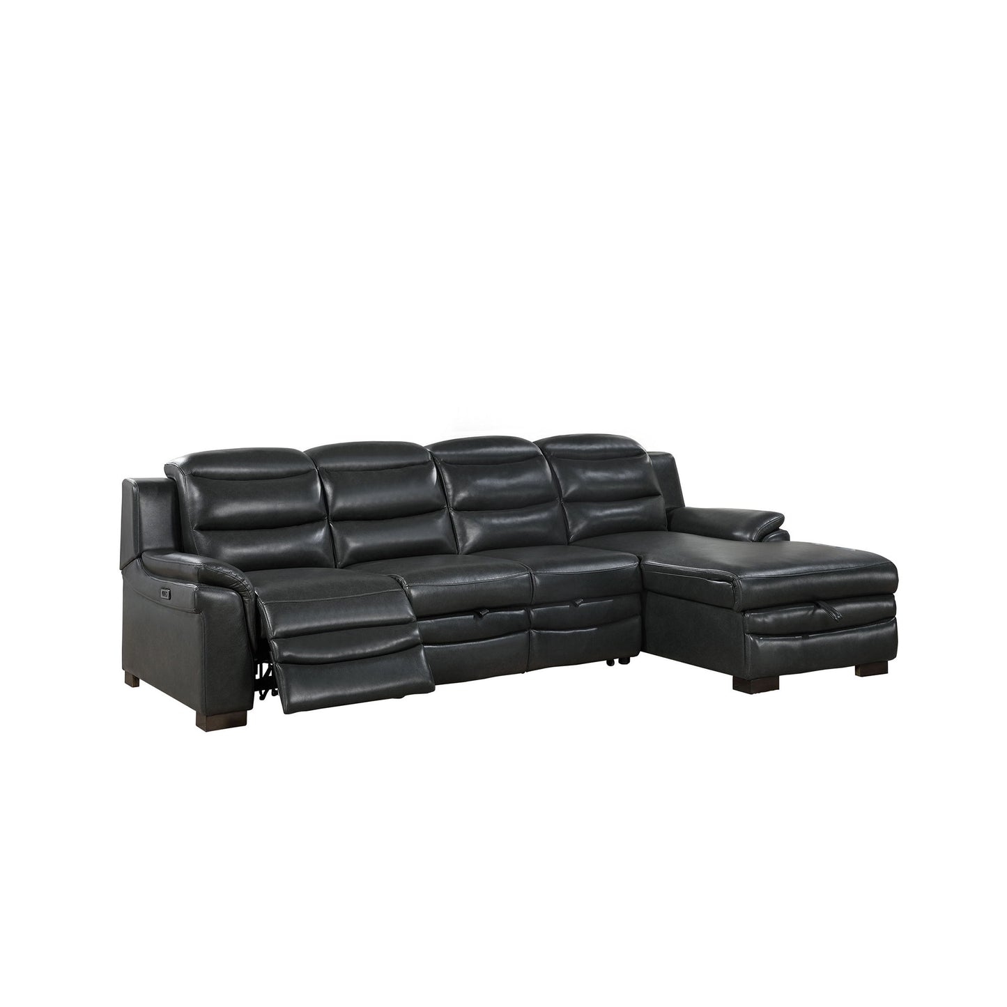 Coco - Blanche Sofa Bed With USB - Dark Gray