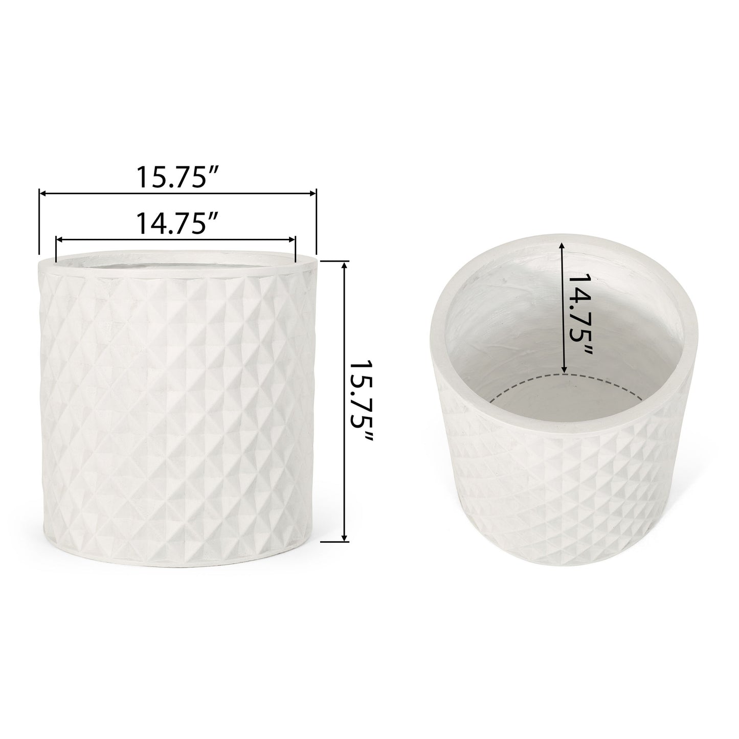 Planter - Antique White