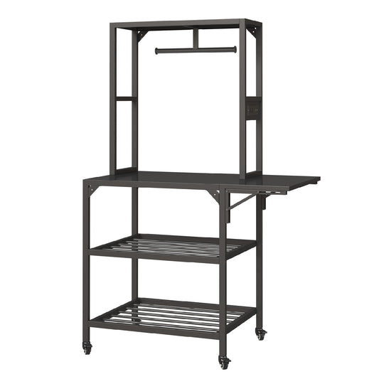 Heavy Duty 3D Printer Stand With Filament Storage Rack - Black