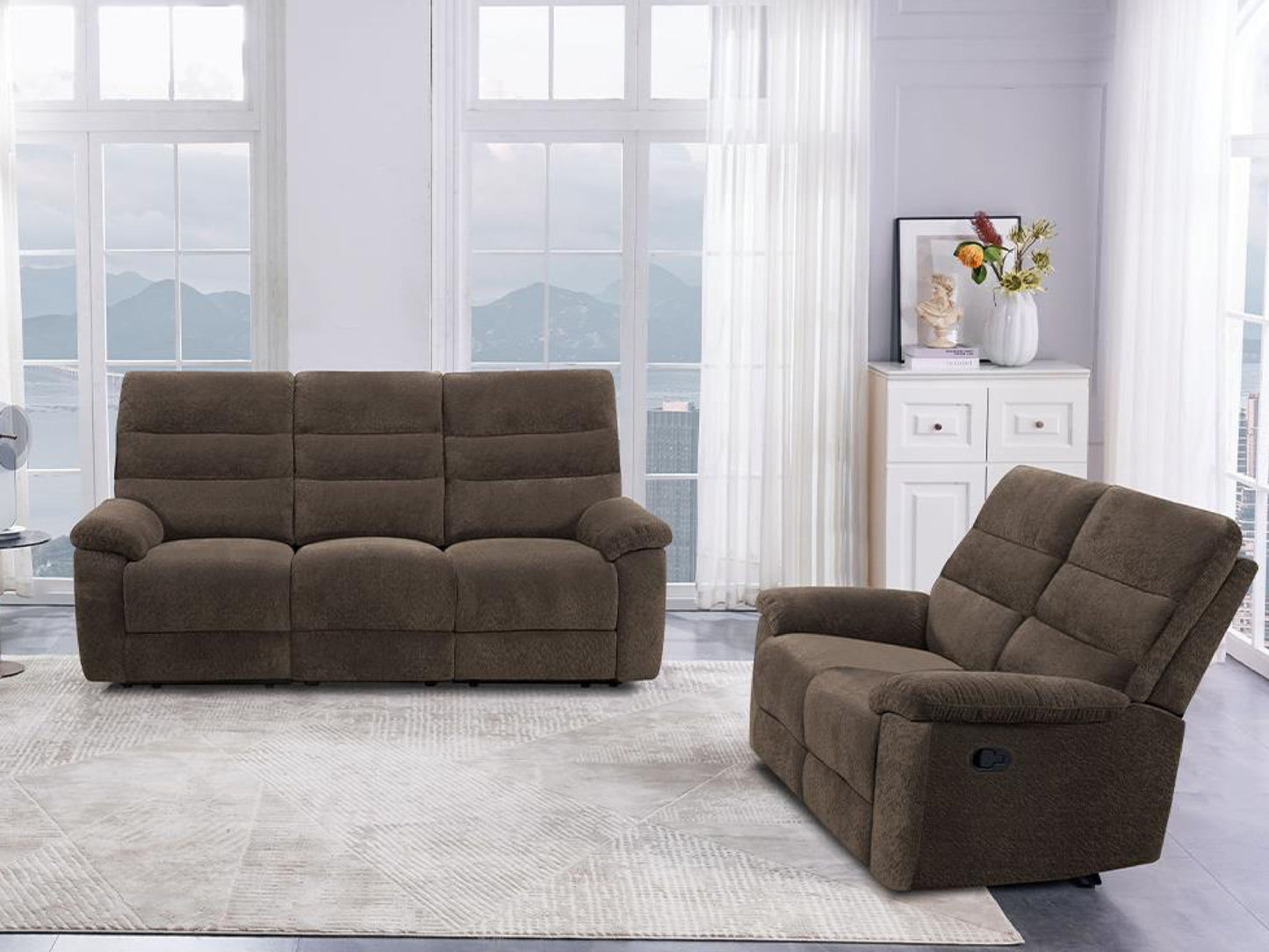 Manwah Manual Loveseat Cozy - Mocha
