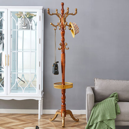 Multifunctional Coat And Hat Rack With Resin Stainless Steel Storage
