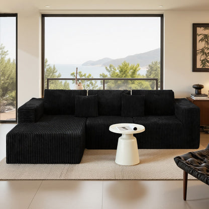 Modern Cloud Sectional Sofa With L-Shape Chaise