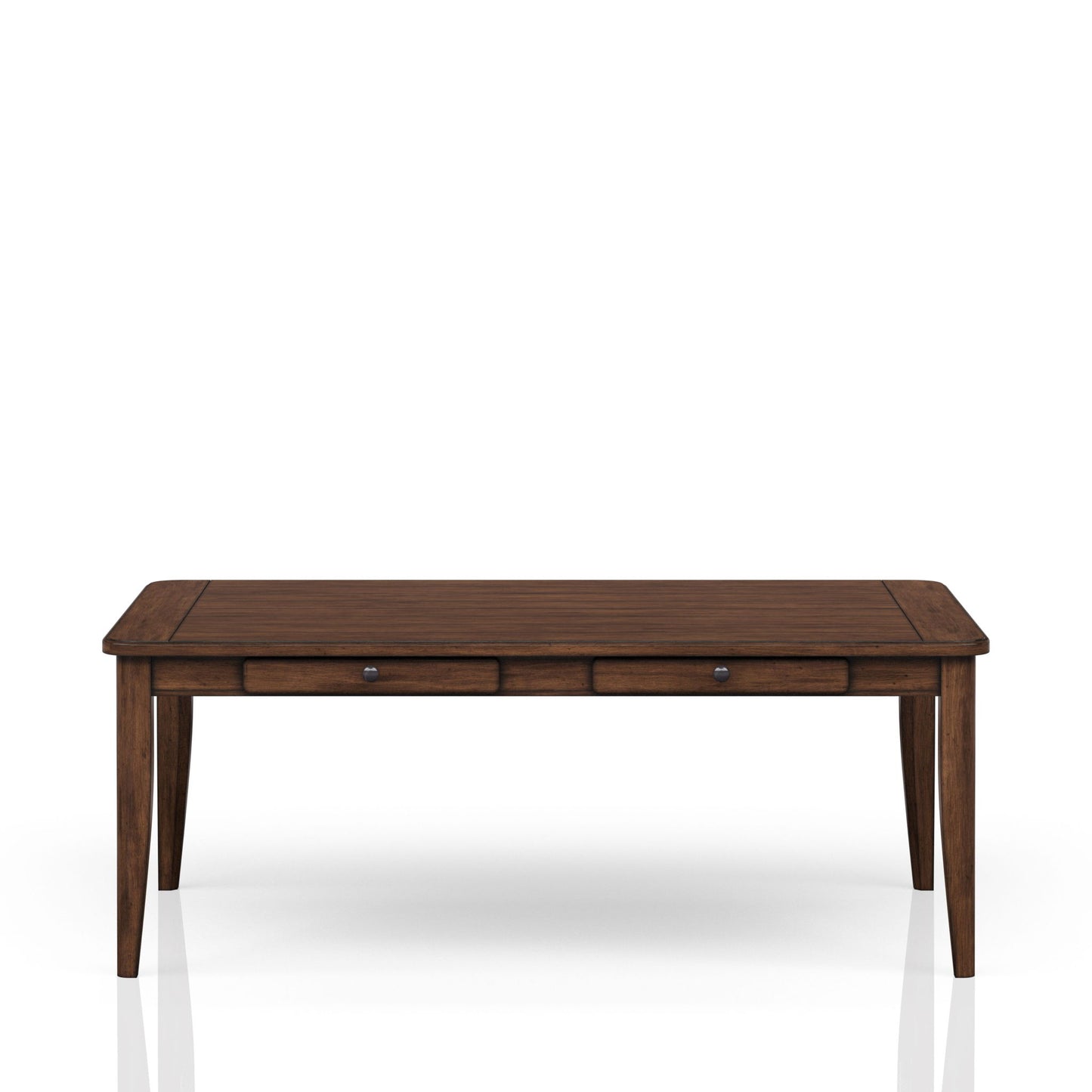 Casual Dining Table With Four Storage Drawers - Brown