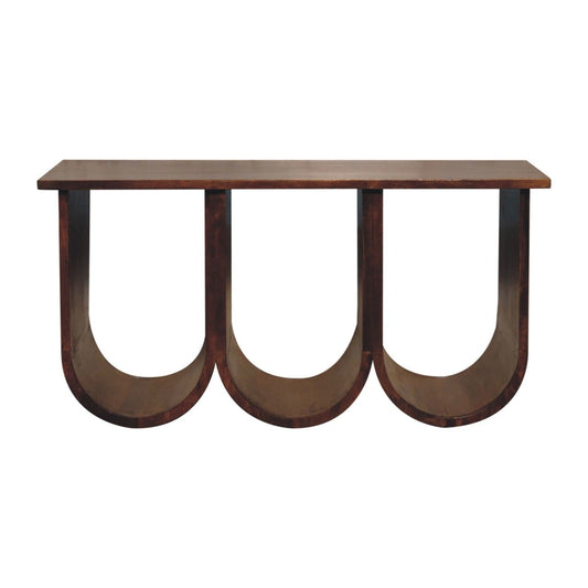 Triple Open Style Coffee Table - Beige / Brown