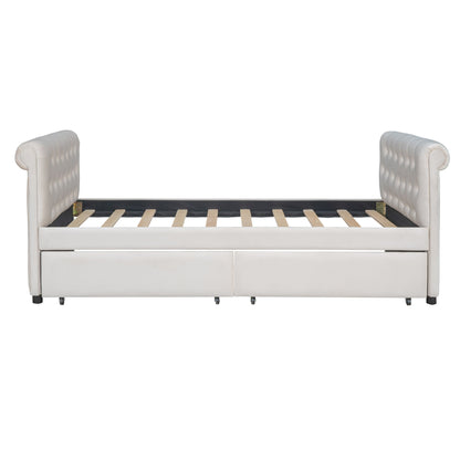 Upholstered Daybed, Wood Slat Support