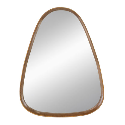 Irrgeular Mirror With Frame, Wall Mirror For Living Room Bathroom Entryway - Brown