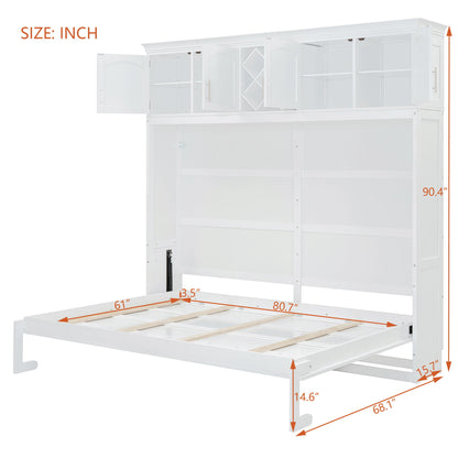 Murphy Wall Bed With Top Cabinets & Wine Rack