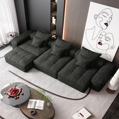 Modern Oversized Diy Combination Modular Sectional Sofa With Pillows