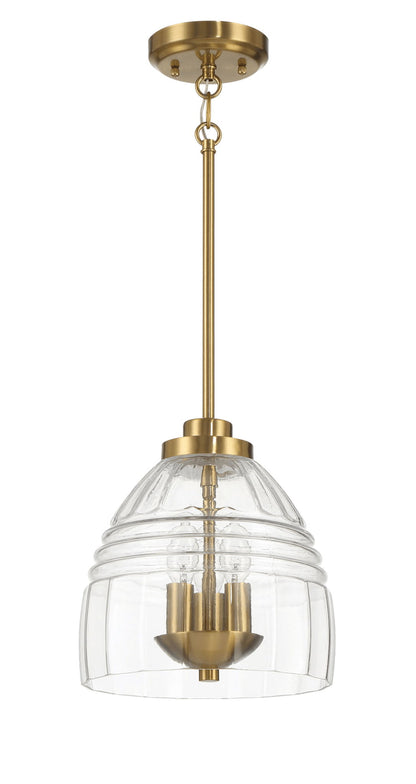 Ember - 3 Candle Lights Chain Pendant - Clear / Gold