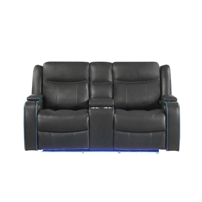 Blanca - Power Reclining Set With LED Lights, USB And Adjustable Headrest
