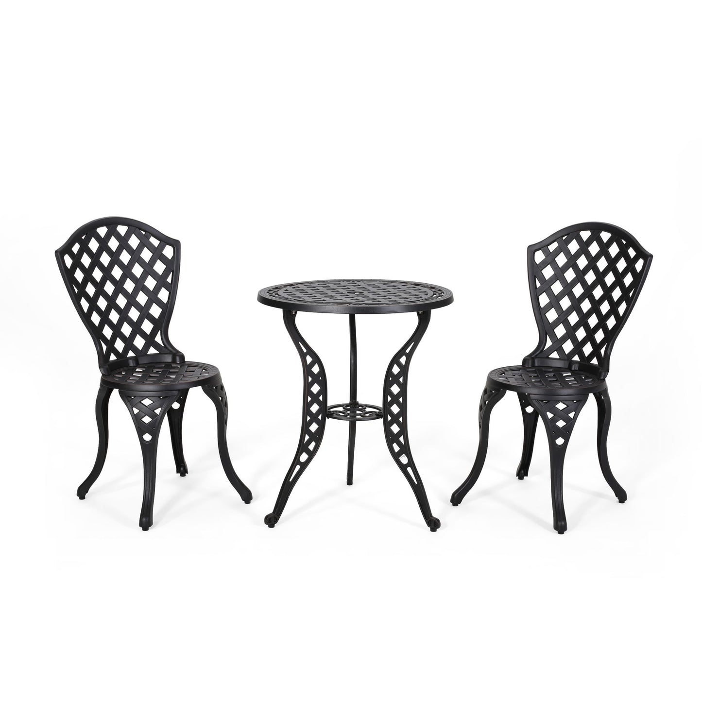 Bono Metal Bistro Set - Black