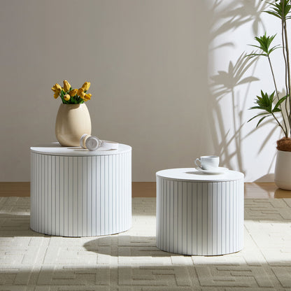 Handcrafted Nested Table Set, 2 Pieces