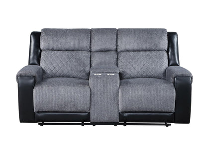 Global Dual Reclining Loveseat - Dark Gray