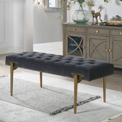 Aria - Upholstered Gold Accent Bench