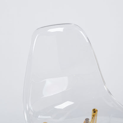 Transparent Plastic Seat Dining Chair (Set of 4)