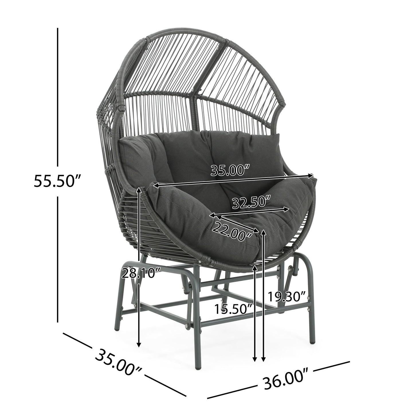 Palos - Outdoor Wicker Glider Chair
