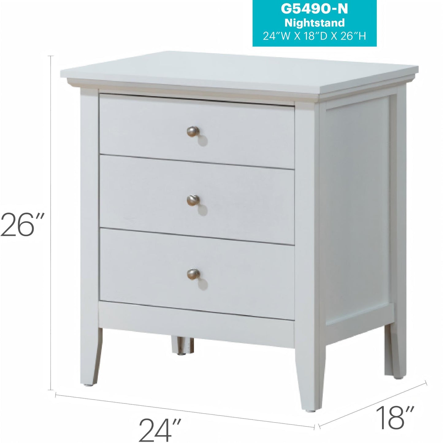 Hammond - 3 Drawer Nightstand
