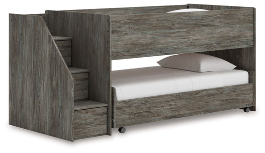 Frandern - Twin Over Twin Loft Bed - Gray