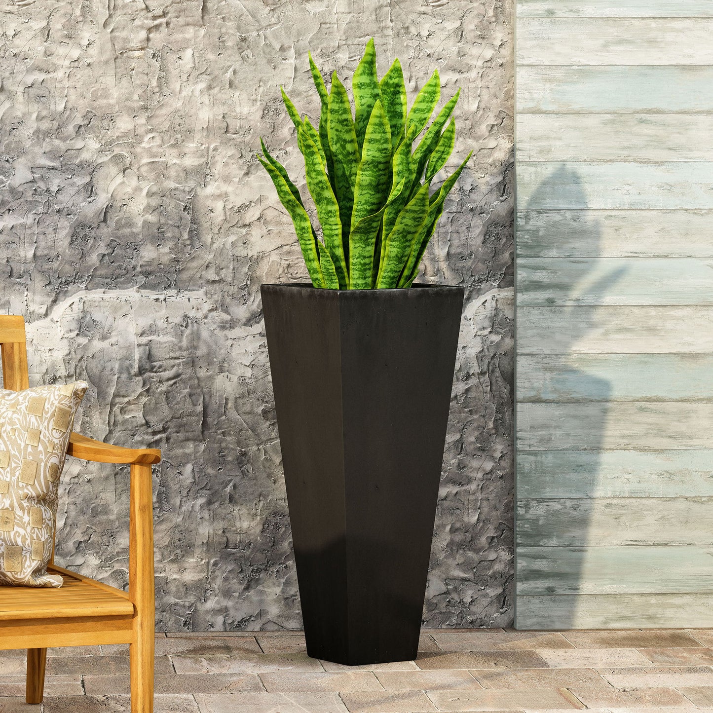 Outdoor Modern Cast Stone Planter
