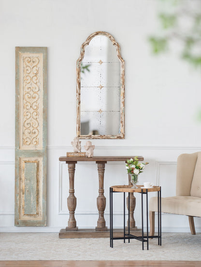 Large Wooden Rectangle Hanging Panel Decorative Wall Sculpture, Carved Wall Art - Beige