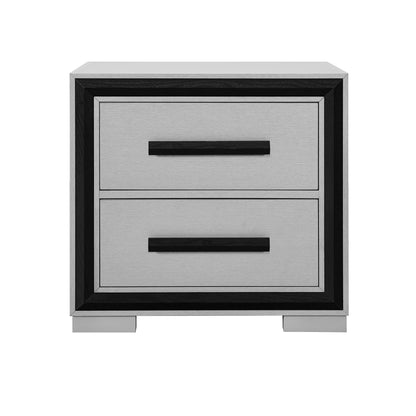 Adelaide - Nightstand With Cooler And Speaker - Grey / Black