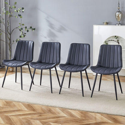 Modern Style Extended Seat Cushion Dining Chair Set