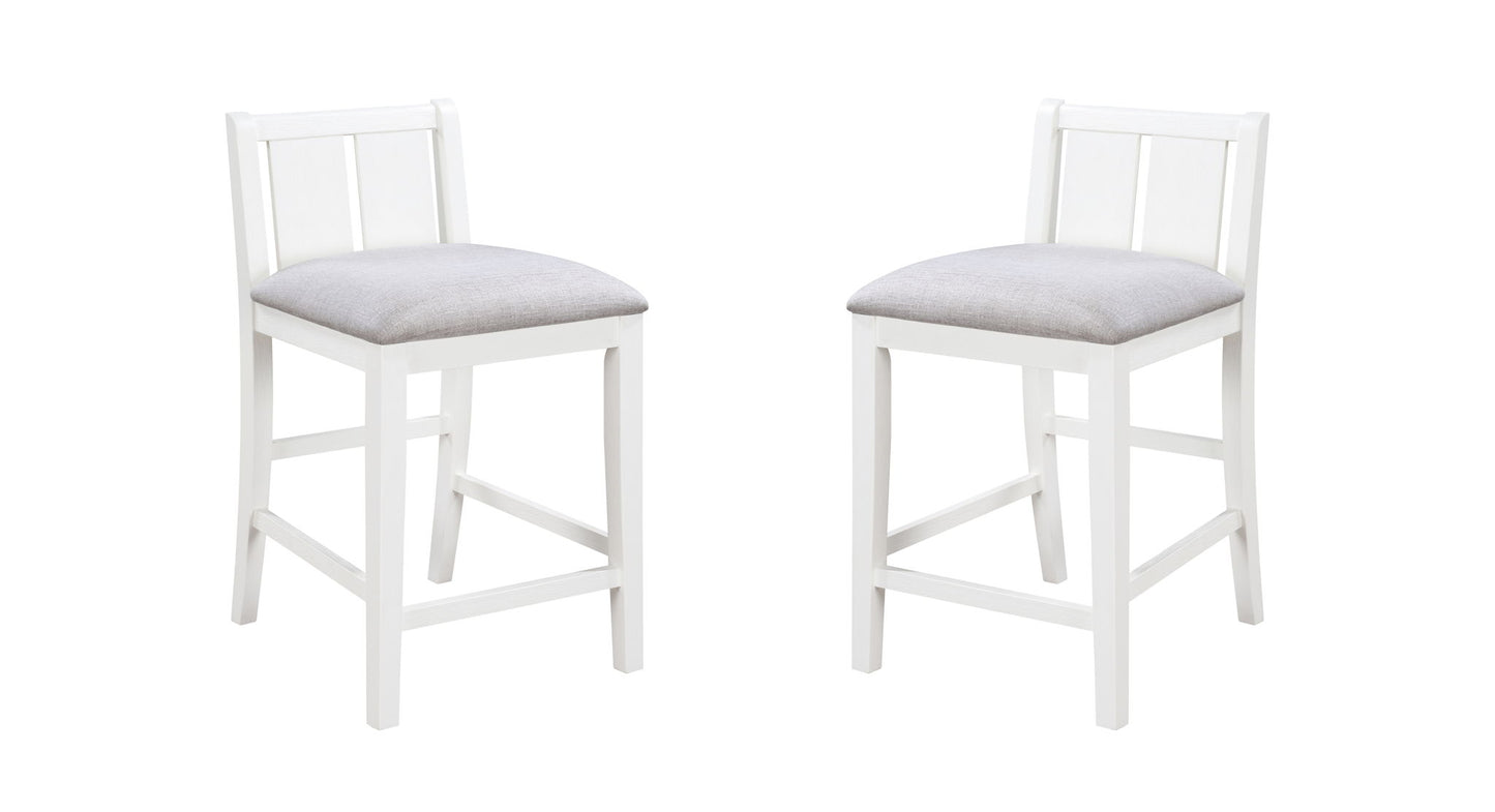 Graham - 3 Piece Small Space Counter Height Dining Table With Shelves And 2 Chairs (Set of 3)