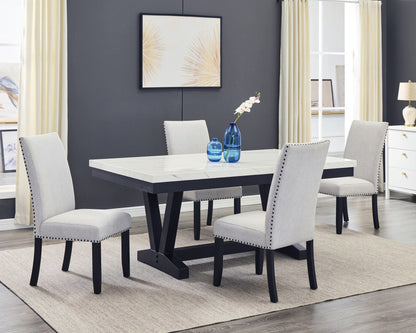 Vance - Dining Room Set - Charcoal / Dove