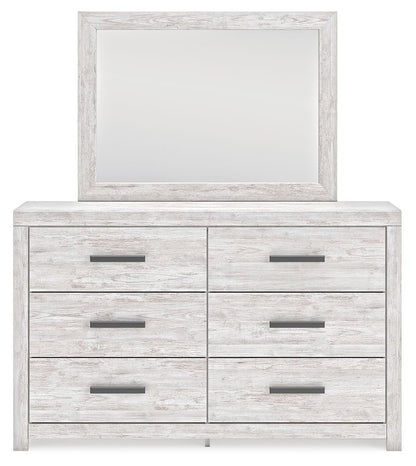 Cayboni - Dresser And Mirror - Whitewash