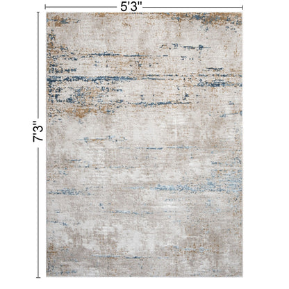 Elegance - 5'3" X 7'3" Area Rug - Ivory, Polyester