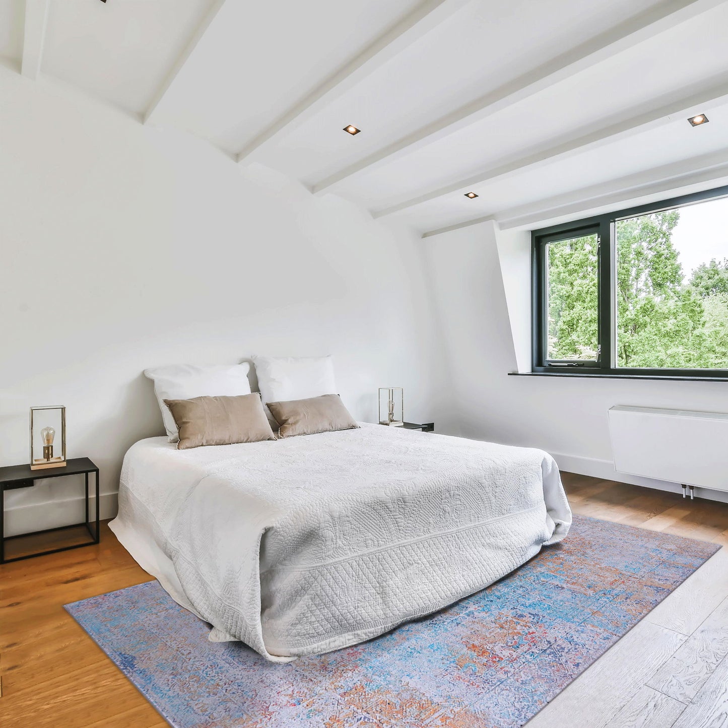 Maval - 6' X 9' Washable Area Rug - Yellow