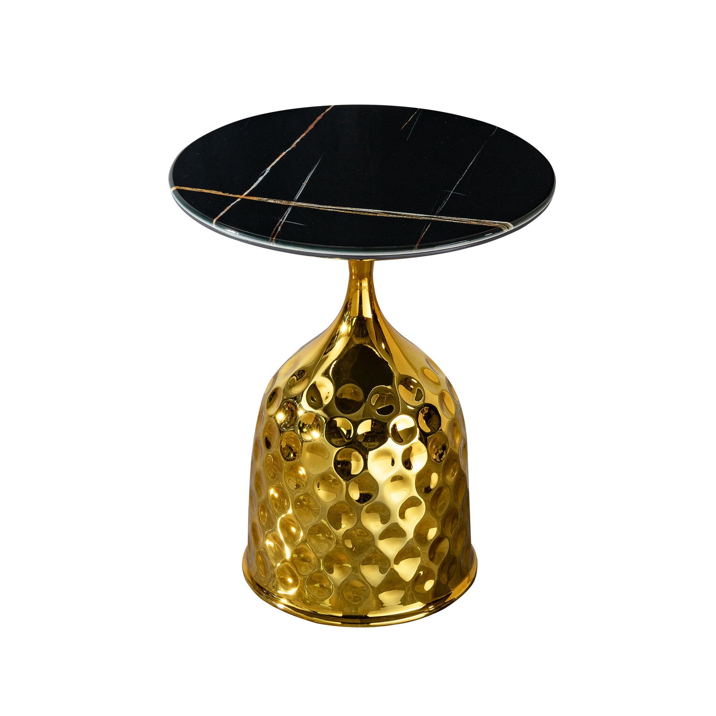 Nordic Style Iron Round Tray Coffee Table Carbon Steel - Gold