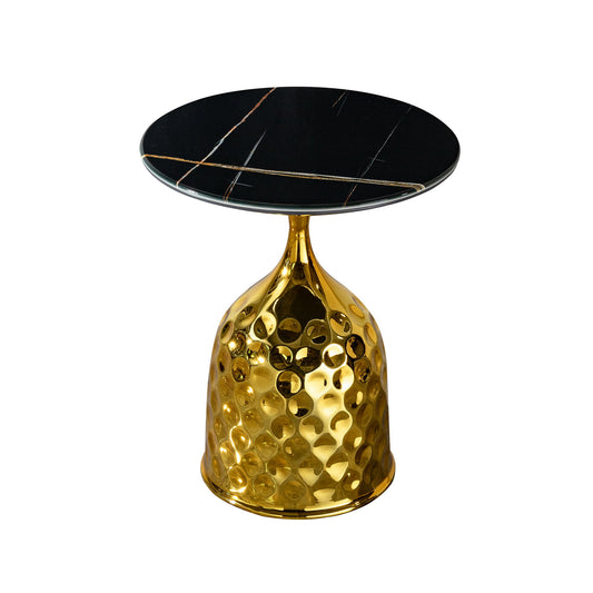 Nordic Style Iron Round Tray Coffee Table Carbon Steel - Gold