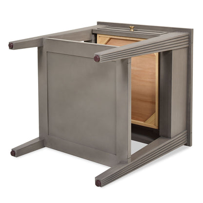 Dauphin - Storage Shelf Side Table - Gray Cashmere