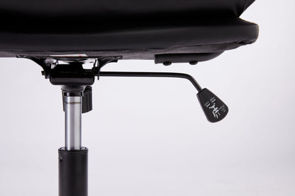 Office Chair Mid Back Desk Chair Modern Excutive Office Chair With Arms And Wheels For Home Office - Black